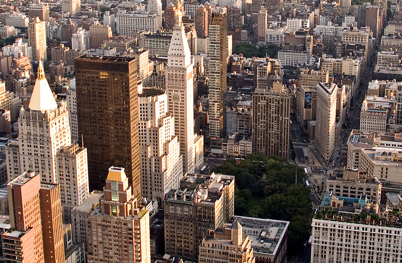 Bird's-eye view of Flatiron district