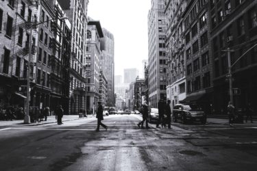 Black and White NYC Street