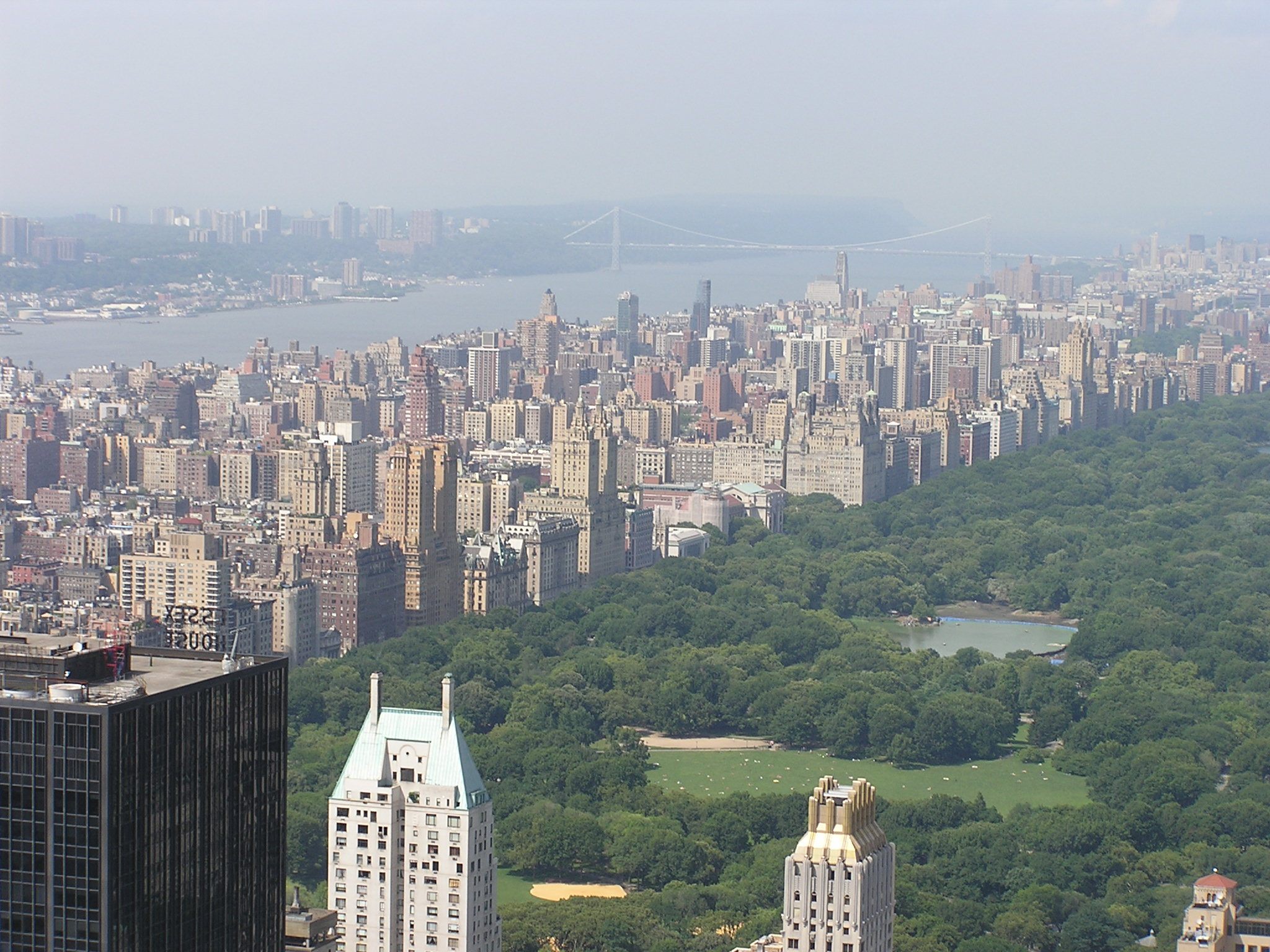 Bird's eye view of Central Park