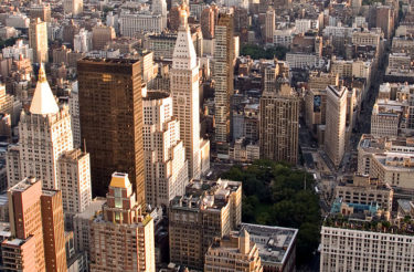 Bird's-eye view of Flatiron district