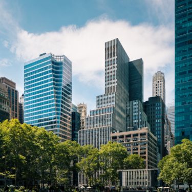 View of Office Buildings from Bryant Park
