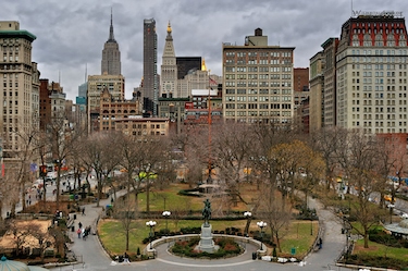 Aerial Shot Of Union Square Park
